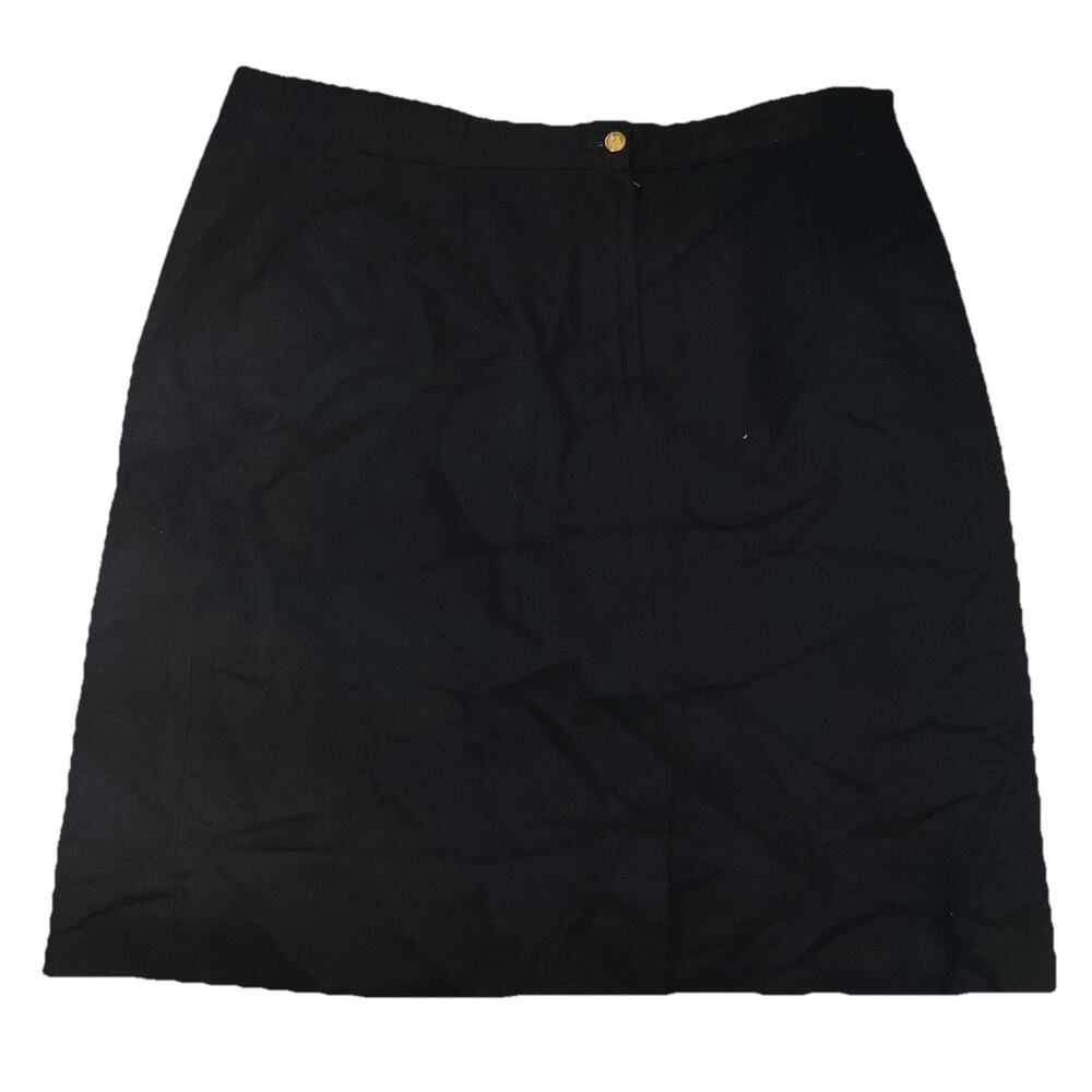 Sag Harbor Women’s 100% Wool Black Lined Skirt Classic Workwear